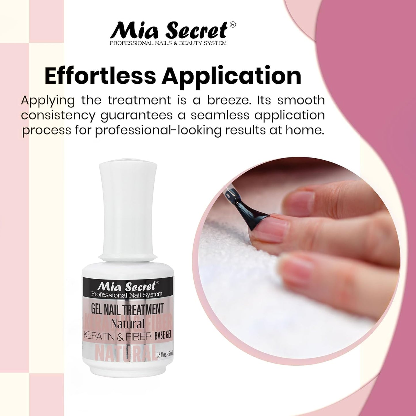 Mia Secret Professional Gel Nail Treatment Keratin Base & Top Gel 0.5 FLoz Beauty & Personal Care Mia Secret