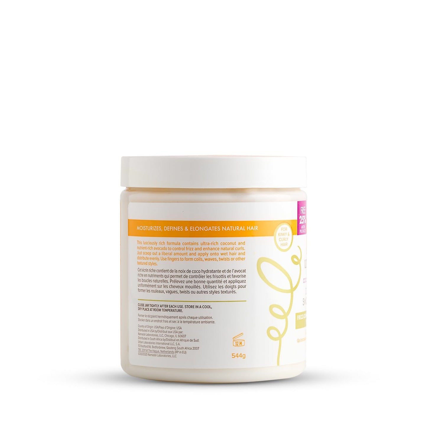 Curls Unleashed Style & Maintenance Coconut and Avocado Curl Enhancing Smoothie, Hydrating Curl Smoothie, (20 oz)