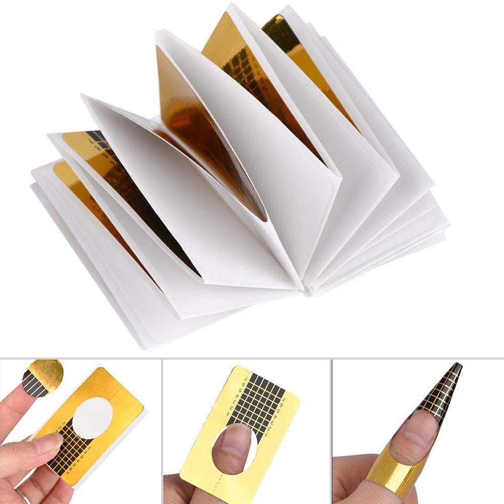 50Pcs Self-Adhesive Nail Art Extension Base Film UV Tool, Perfectly Shaped Nail Extension Stickers, Suitable for Professional Nail Technicians Beauty & Personal Care HURRISE