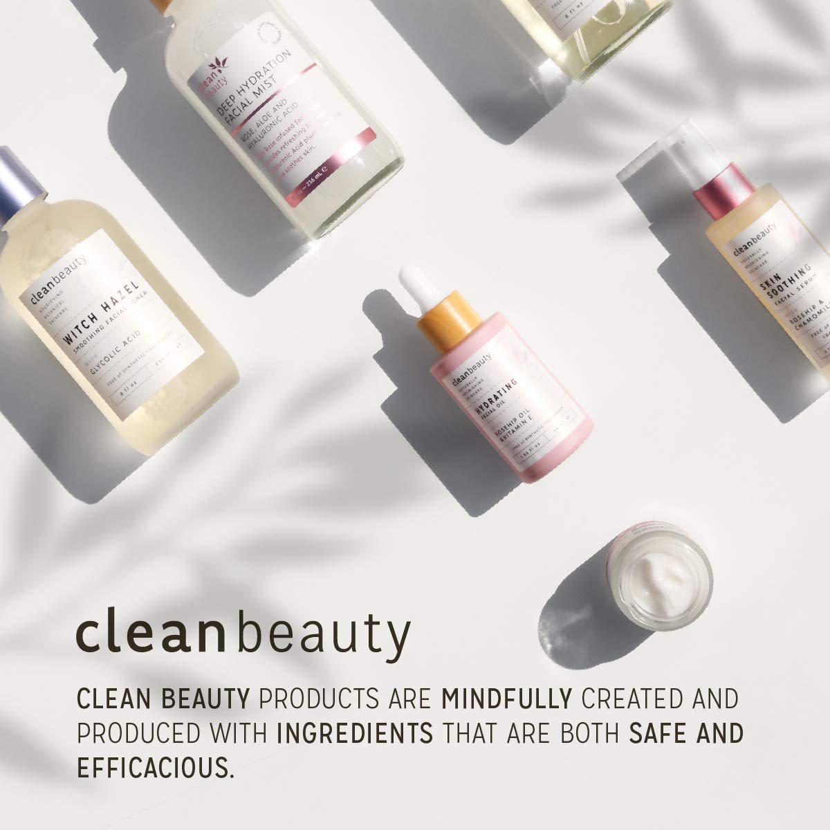Clean Beauty Hydrating Rose Petal Facial Oil with Rosehip Oil & Vitamin E, Reduce Fine Lines & Dark Spots, Moisturize & Nourish, USA Made (1.83 fl oz)