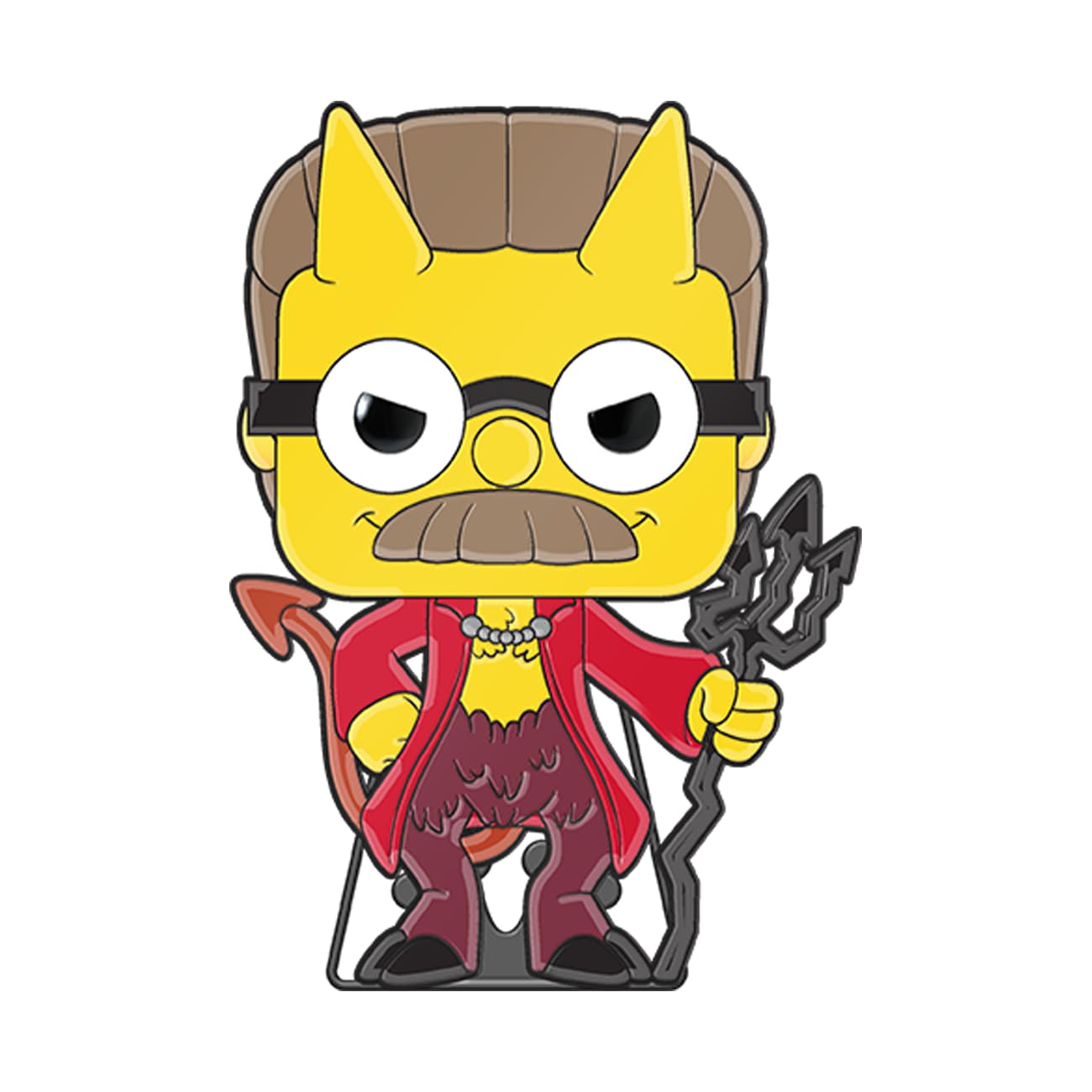 Loungefly PIN Large Enamel Pin Horror: Simpsons - Ned Flanders - Devil Flanders - The Simpsons Enamel Pins - Cute Collectable Novelty Brooch…