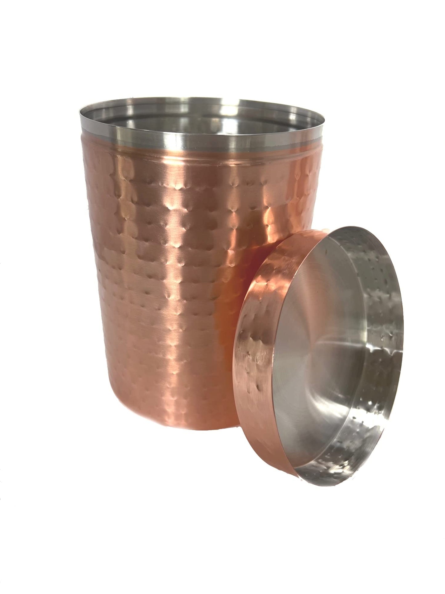 Old Dutch International Hammered Copper Plated 3 pc Canister Set (21791HC)