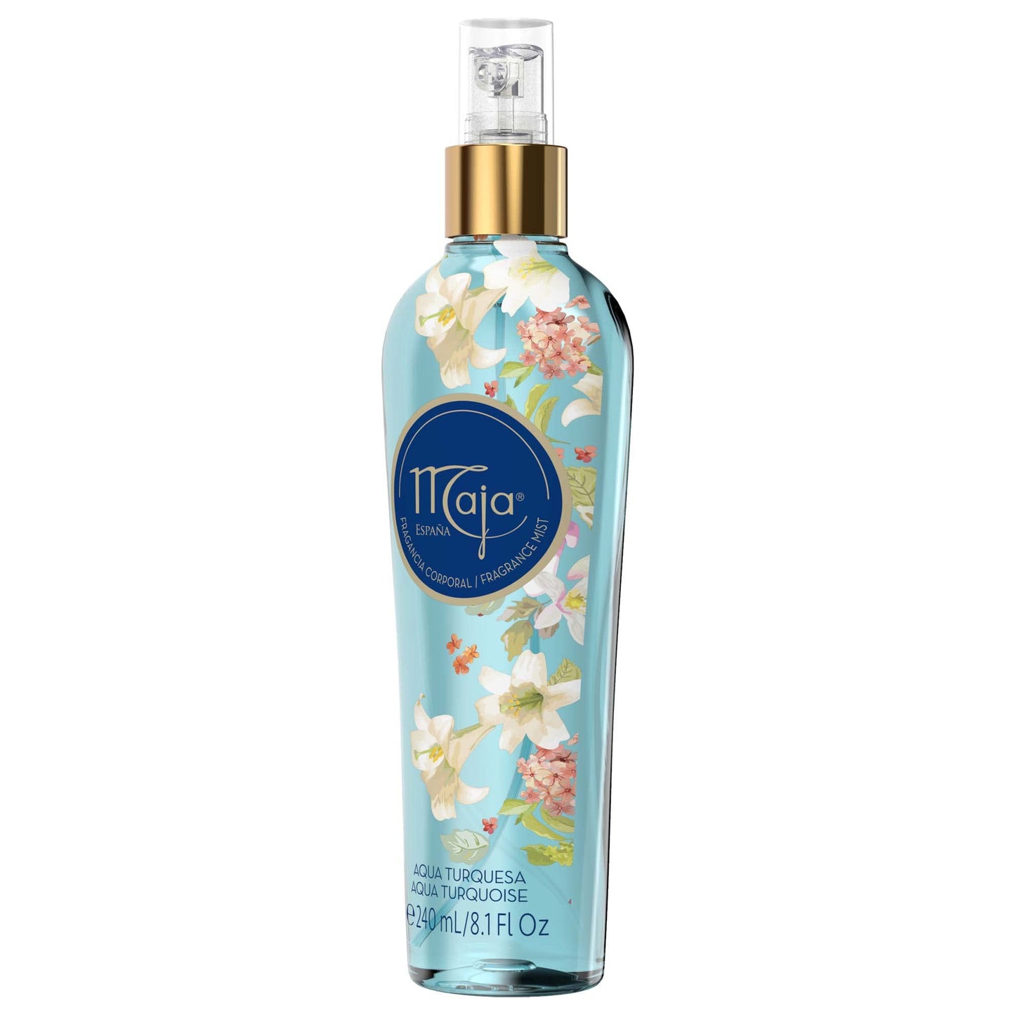 Maja Aqua Turquoise Mist, Perfumed Body Mist with Floral and Aquatic notes to leave a spray of freshness, Refresh your Body, Fresh Scented, Aqua