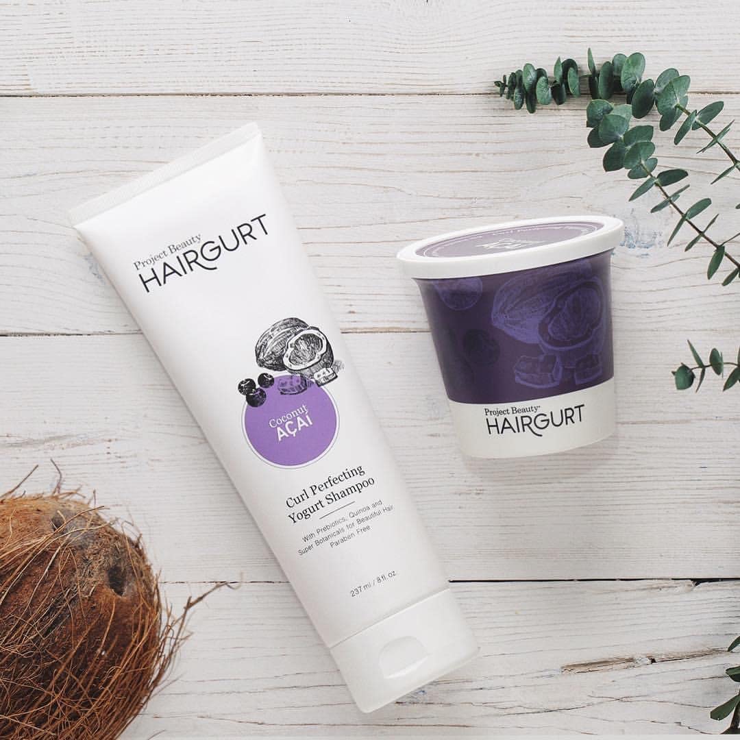 Hairgurt Coconut Acai Curl Perfecting Hair Set - Shampoo + Conditioner + Mask - Defines & Moisturizes Curly and Wavy Hair - Sulfate-Free, Natural