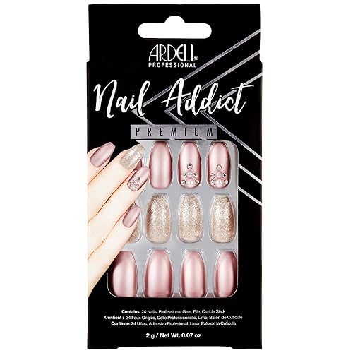 Ardell Nail Addict Premium Artificial Nail Set, Metallic Lilac Pearl Beauty & Personal Care Ardell