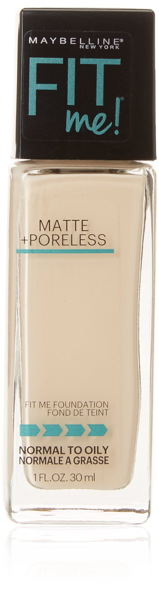 Maybelline New York Fit Me Matte + Poreless Foundation, Porcelain [110], 1 Ounce