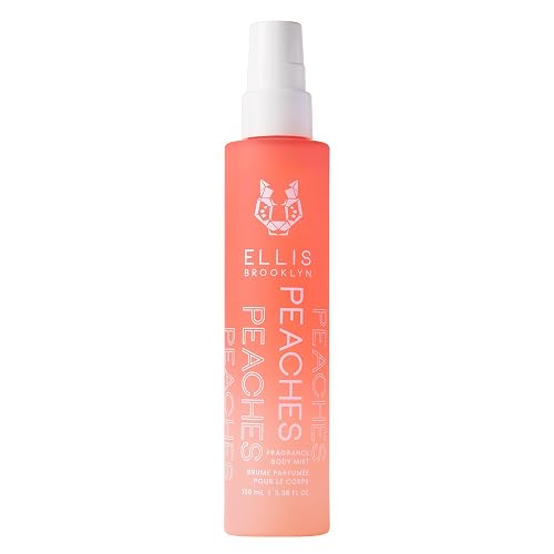 Ellis Brooklyn PEACHES Fragrance Mist - Fruity Floral Perfume Mist For Women with Sweet Peach, Rosebud, & Sandalwood, Vegan Perfume Made In The USA,