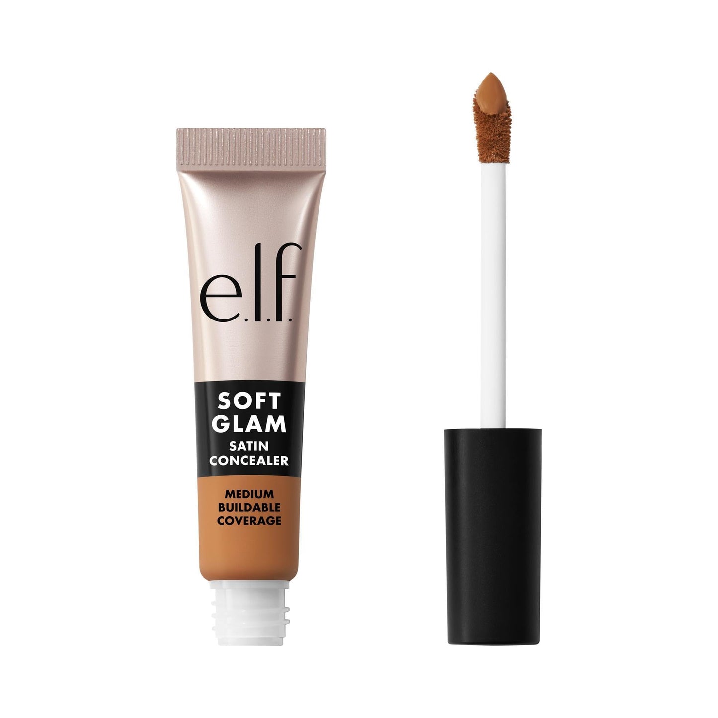 e.l.f. Soft Glam Satin Concealer, Medium Coverage For Blemishes & Under-Eye, Crease-Resistant, Long Lasting, Vegan & Cruelty-Free, 45 Tan Warm