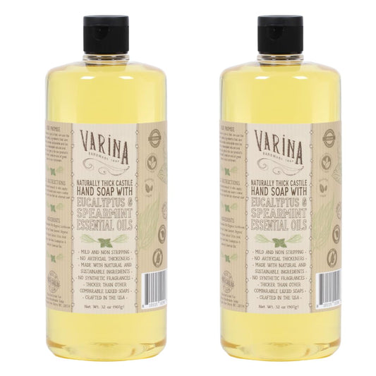 Varina Liquid Soap - Liquid Organic Castile Soap Eucalyptus Spearmint - 32oz Beauty & Personal Care Varina