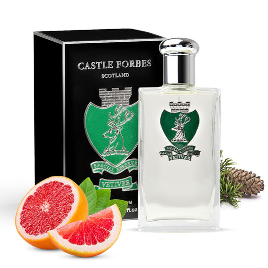 Castle Forbes Vetiver Special Reserve Men's Cologne, 100ml | Classic Men’s Fragrance w/a Modern Twist | Made w/Essential Oils | Paraben-Free