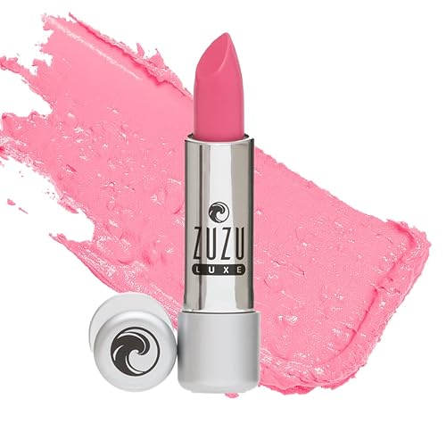 Zuzu Luxe Lip Color Lipstick (Dollhouse Pink - Bubblegum Pink/Cool Crème), Natural Hydrating Lipstick, Paraben Free, Vegan, Gluten-free, Cruelty-free