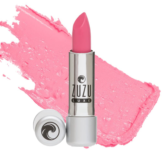 Zuzu Luxe Lip Color Lipstick (Dollhouse Pink - Bubblegum Pink/Cool Crème), Natural Hydrating Lipstick, Paraben Free, Vegan, Gluten-free, Cruelty-free