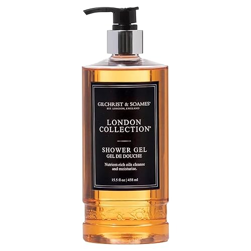 Gilchrist & Soames London Shower Gel & Body Wash - Hydrating Cleanser with Red Tea, Soy, & Grape Seed Oil - Sulfate, Paraben, & Cruelty Free Cleanse