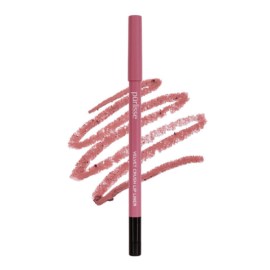 p?rlisse Velvet Crush Long Lasting Creamy Lip Liner Pencil - Matte Smudge-Proof Lip Pencil - Enriched with Bakuchiol, Macadamia Seed Oil & Shea Butter