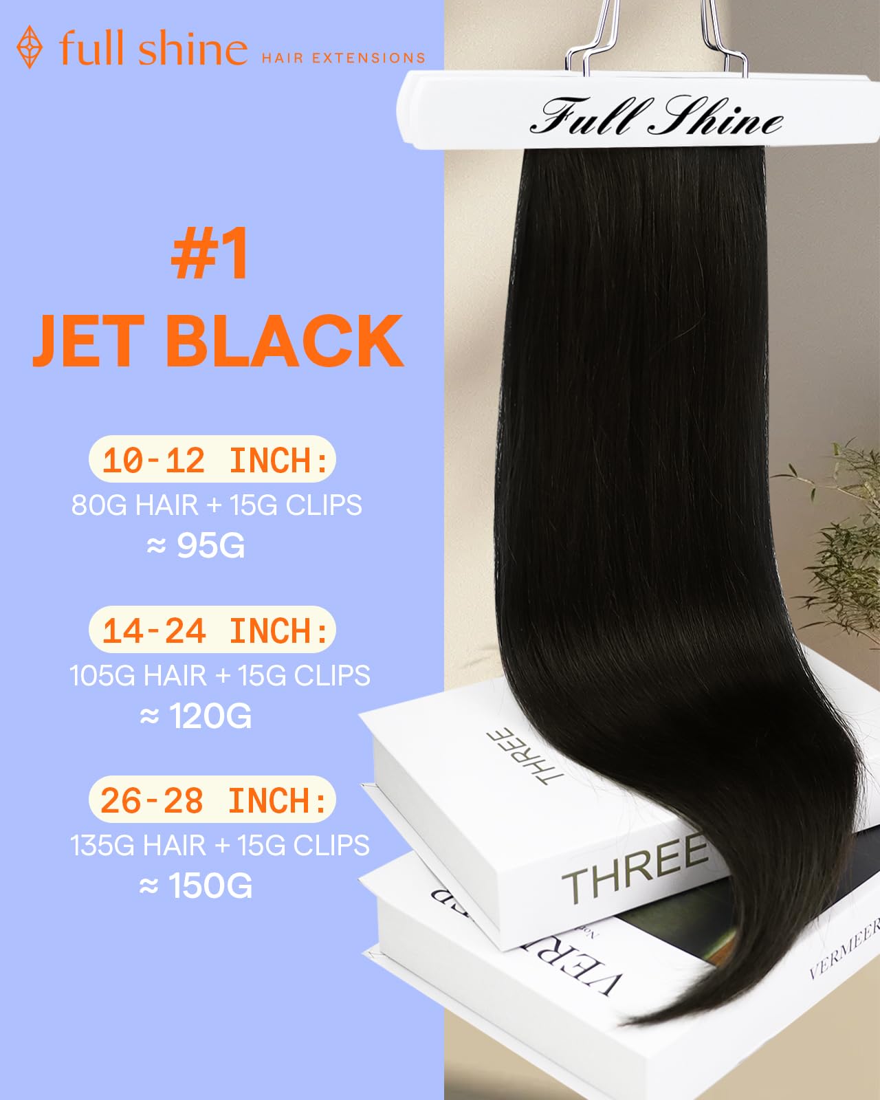 Full Shine Human Hair Extensions Clip ins 16 Inch Gray Highlights Platinum Blonde Remy Hair Clip in Extensions Silky Straight 120 Grams 7 Pcs Beauty and Personal Care Full Shine