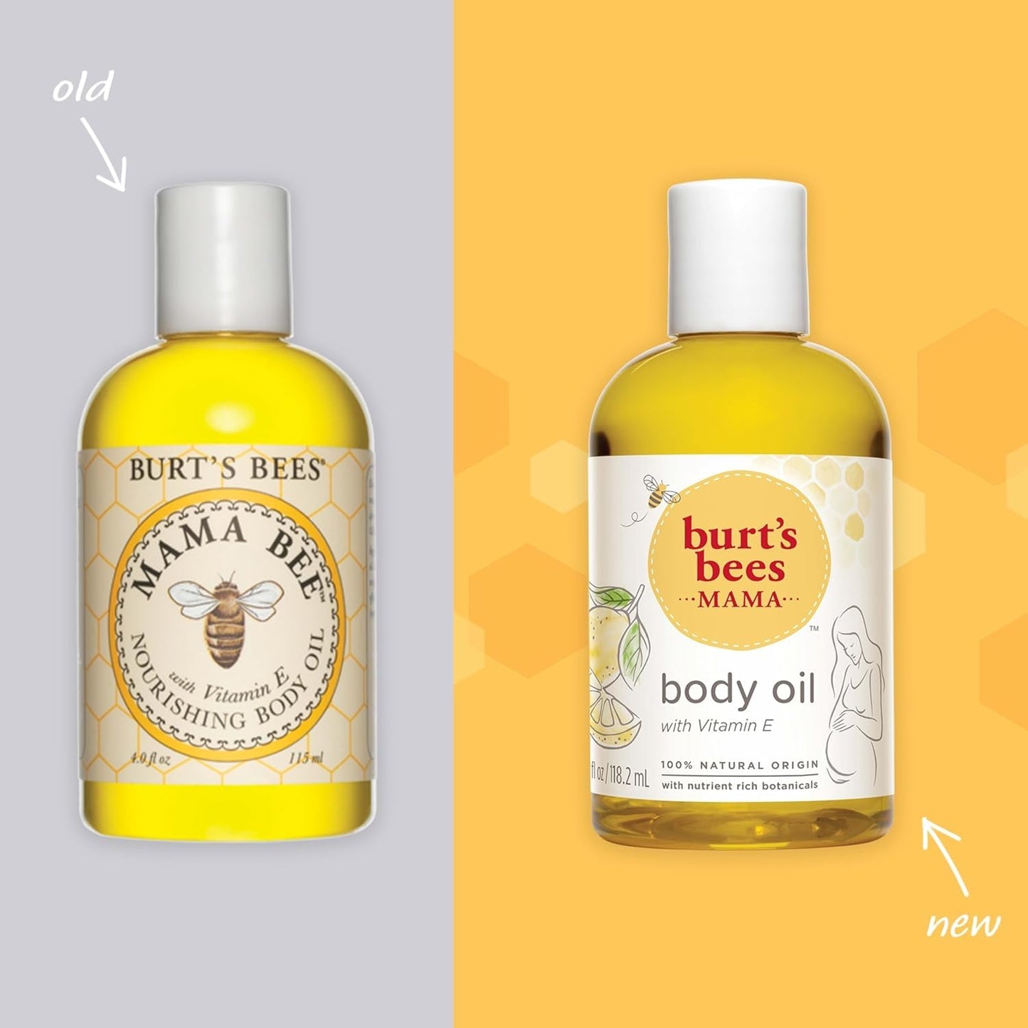 Burt's Bees Mama Body Oil with Vitamin E, 100% Natural Origin, 5 Fluid Ounces