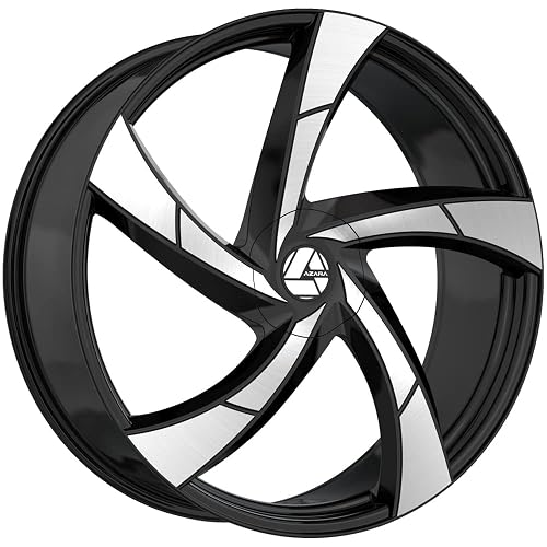 Azara AZA-524 22x8.5 5x114.3 5x120 +38 Cb 74.1 Gloss Black & Machined