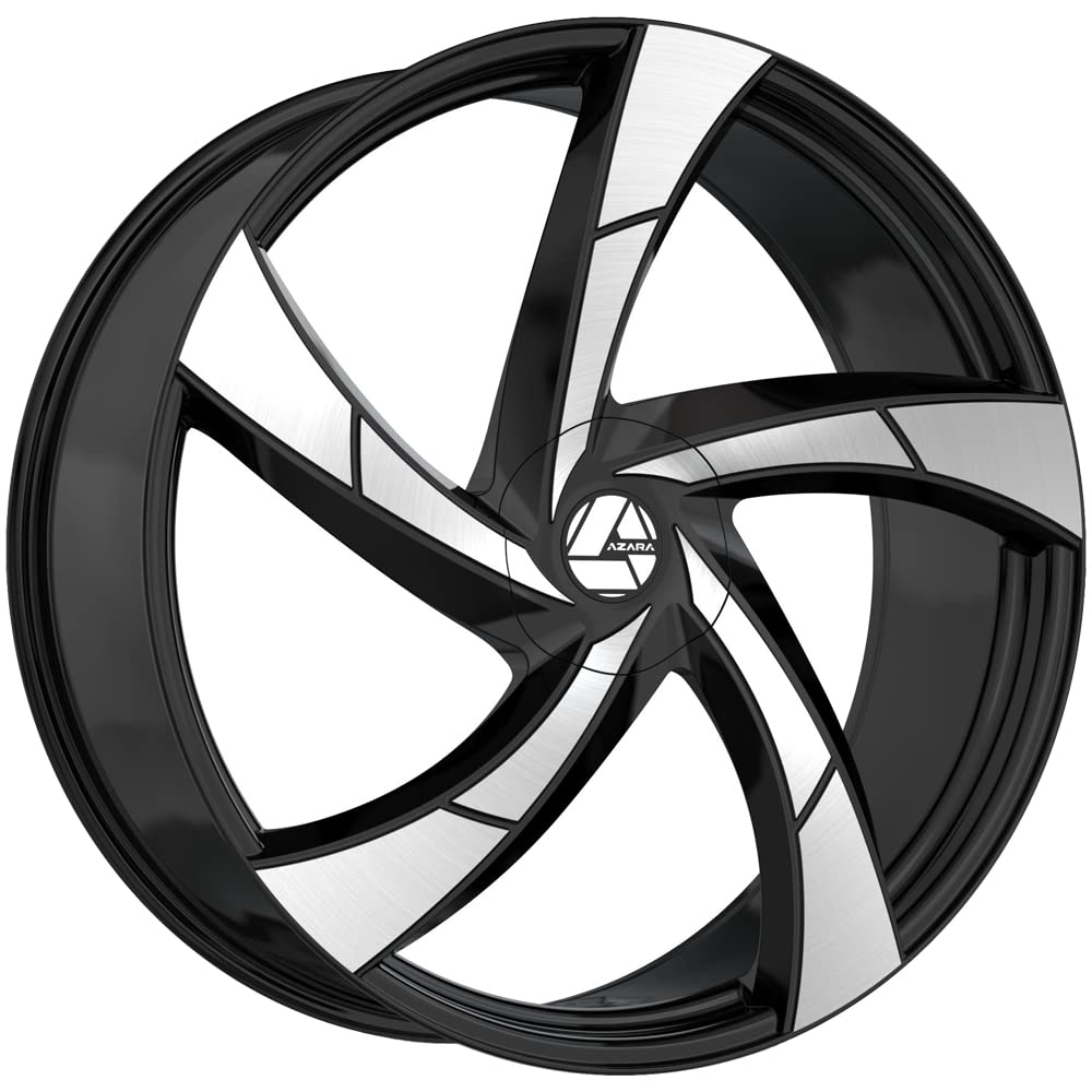 Azara AZA-524 22x8.5 5x114.3 5x120 +38 Cb 74.1 Gloss Black & Machined