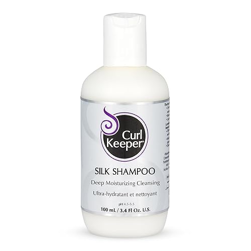 Curl Keeper Silk Shampoo for Curly Hair, 3.8 Fl Oz - Deep Moisturizing & Cleansing Daily Hair Shampoo with Silk Amino Acids for All Curl Types - Water