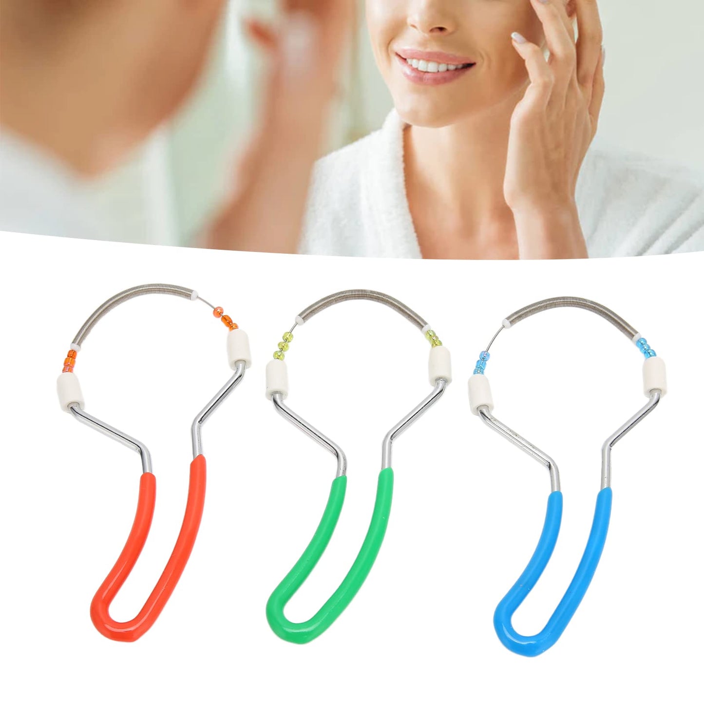 3pcs Spring Facial Hair Remover, Spring Threading Epilator for Face Lip Hair Removal Painless Face Epilator Tool for Women Remove Hair from the Root Beauty and Personal Care Betued
