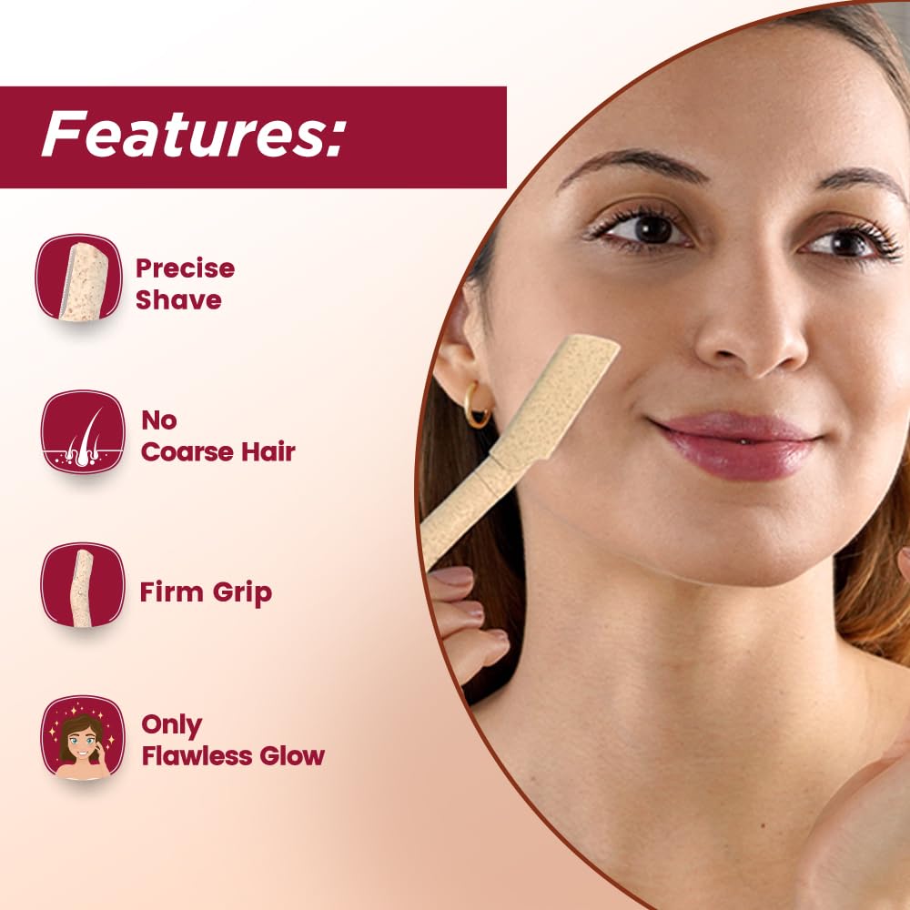 Floren Dermaplaning Tool with Precision Cover, 6ct - Dermaplane Tool, Face Razor for Women, Eyebrow Shaper, Dermaplaning Tool, Womens face razor Beauty and Personal Care Floren