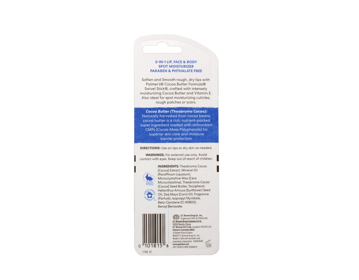 Palmer's Cocoa Butter Formula Swivel Stick 0.50 oz (Pack of 5) Beauty & Personal Care Palmer's