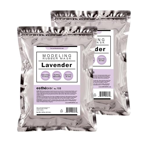 estheSKIN No.108 Lavender Modeling Mask Powder for Professional Facial Treatment, 35 Oz. (2 pack)