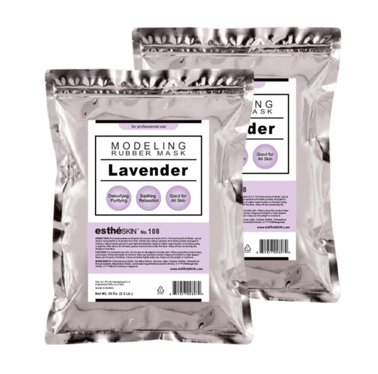 estheSKIN No.108 Lavender Modeling Mask Powder for Professional Facial Treatment, 35 Oz. (2 pack)