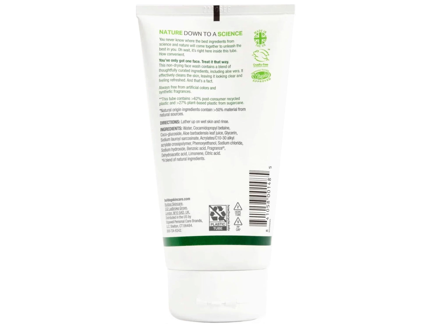 Bulldog Natural Skincare Original Face Wash For Men, 5 Oz (1 Pack)