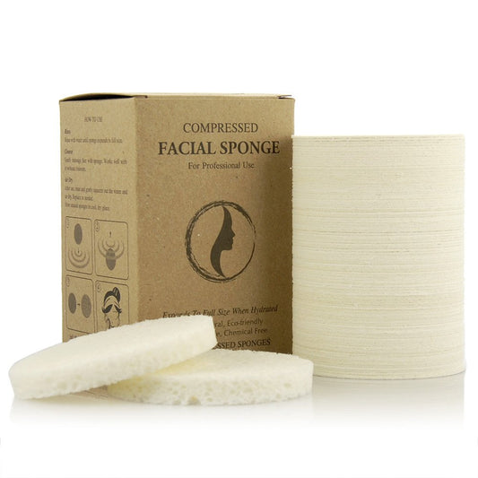 Appearus Natural Cellulose Facial Sponges - 100 Pack (Compressed) - Professional Spa Facial Sponge Pads for Cleansing, Exfoliating, Makeup Removal Beauty & Personal Care APPEARUS