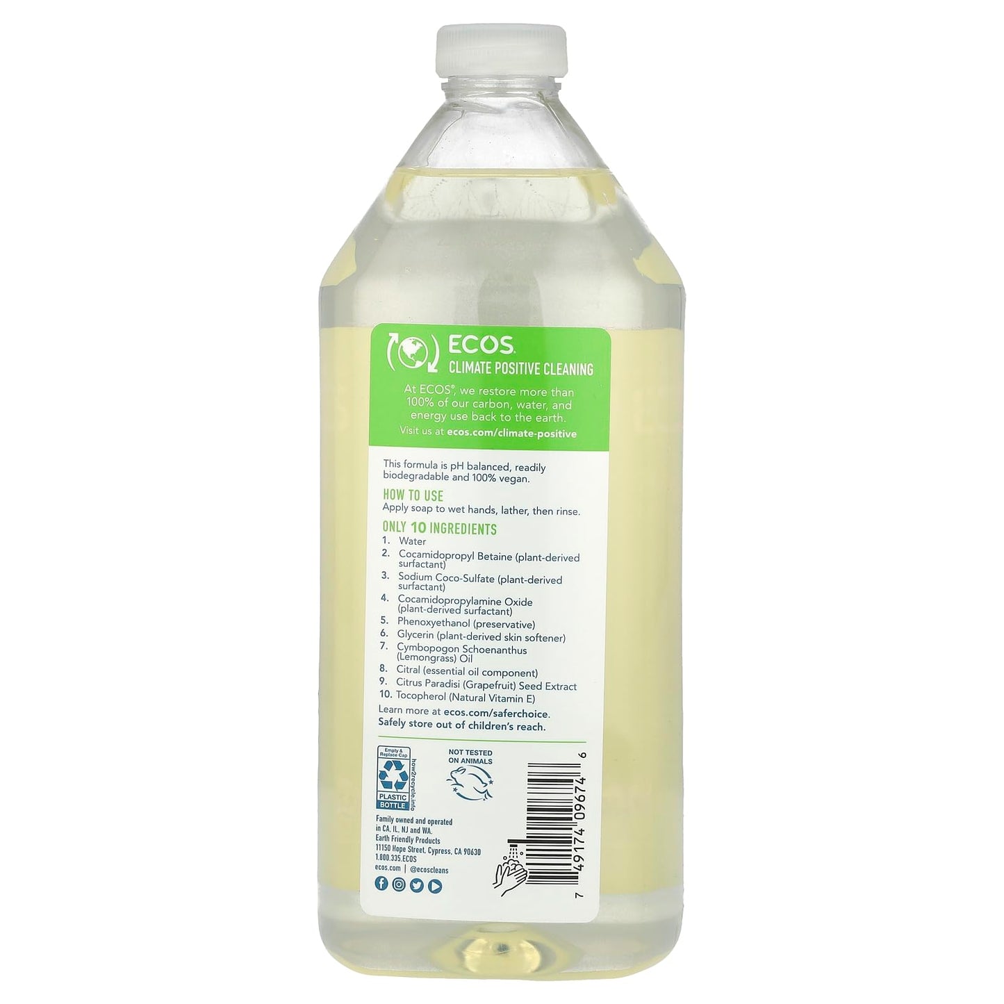 Hand Soap Refill; Lemongrass
