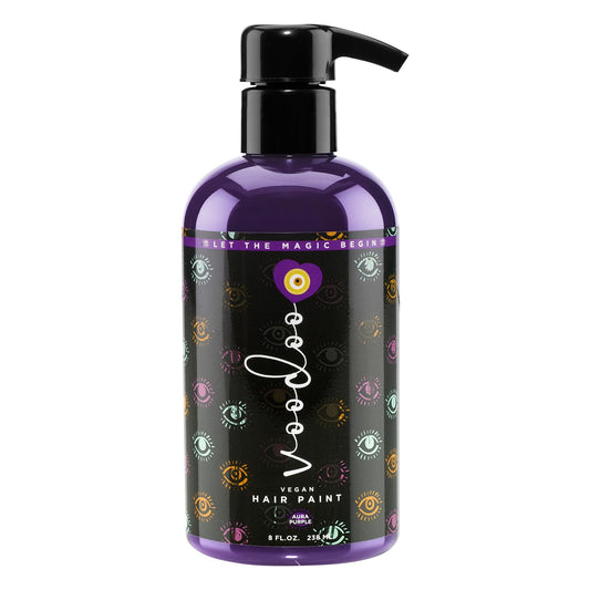 MOEHAIR VOODOO Purple Hair Paint (Aura), 8 Oz | Vegan & Cruelty-Free Purple Hair Dye | Ammonia, Sulfate & Paraben-Free | Vivid & Bright Intermixable