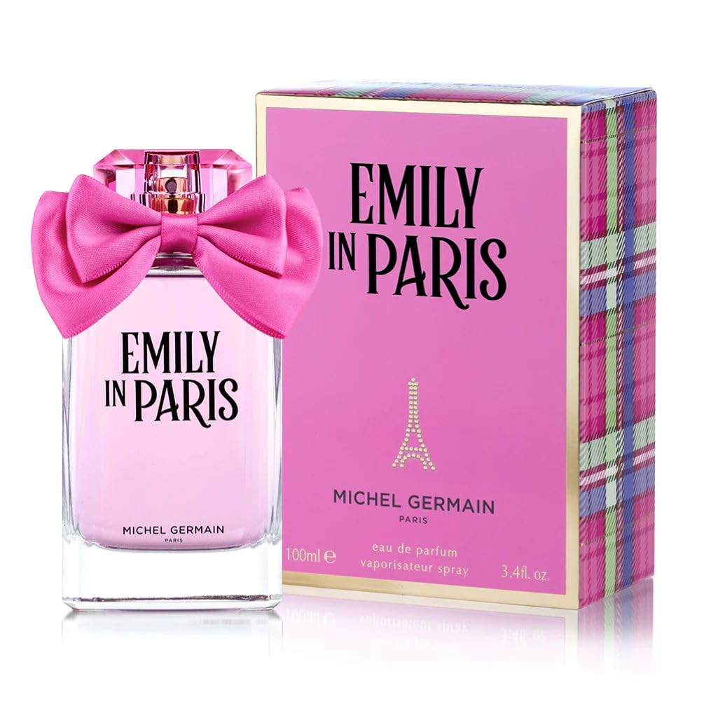 Michel Germain Emily in Paris Eau de Parfum Fragrance Spray, Floral Woody Scent, Top Notes of Seductive Neroli, French Pear, Wild Black Currant Burgundy, Romantic & Dreamy Gift for Women, 3.4 Fl Oz