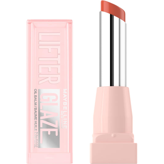 MAYBELLINE Lifter Glaze Oil Balm with Hyaluronic Acid and Hydrating Oil Blend, Lip Balm with 24HRs of Smooth, Moisturizing Shine, Caramel Glow (Sheer
