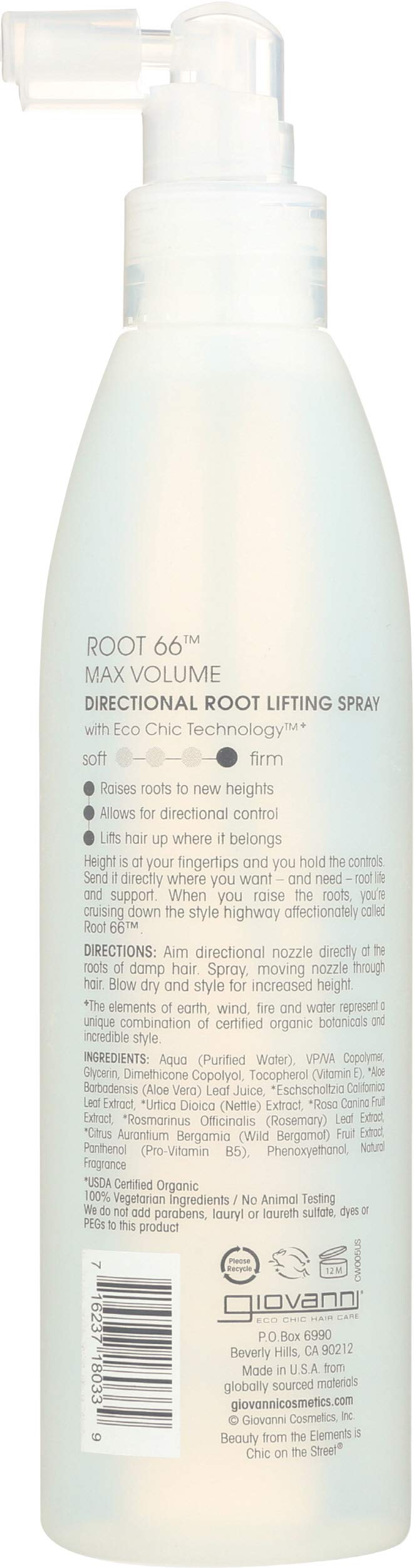 Giovanni - Root 66 Max Volume Spray, 8.5 Oz