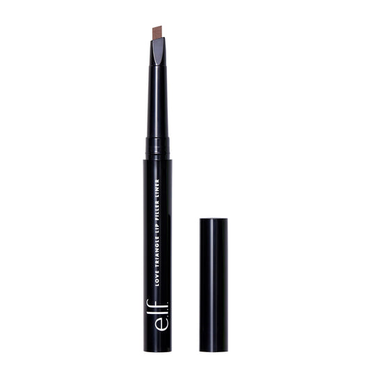 e.l.f. Love Triangle Lip Filler Liner, 2-in-1 Lipliner Pencil For Sculpting & Filling, Long-Lasting Intense Color, Vegan & Cruelty-Free, Deep Brown