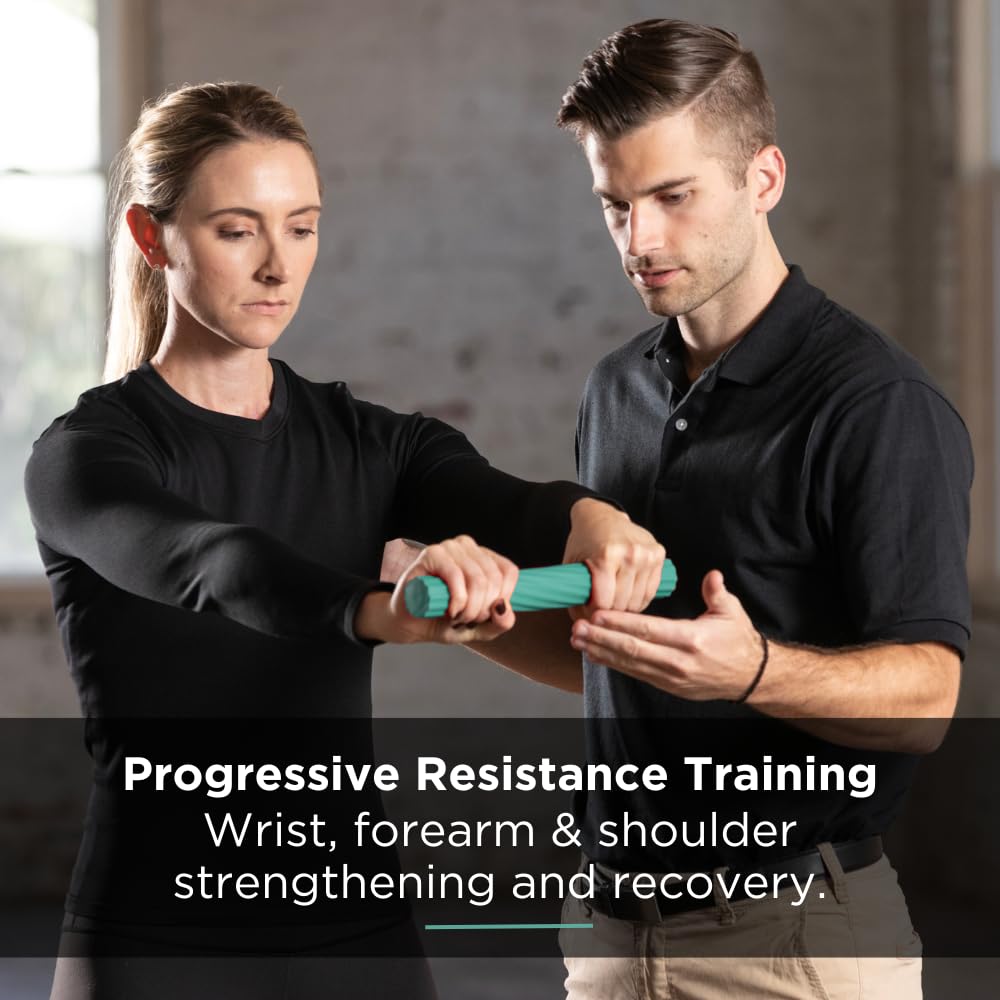 THERABAND FlexBar, Tennis Elbow Therapy Bar, Relieve Tendonitis Pain & Improve Grip Strength, Resistance Bar for Golfers Elbow & Tendinitis, Green,…