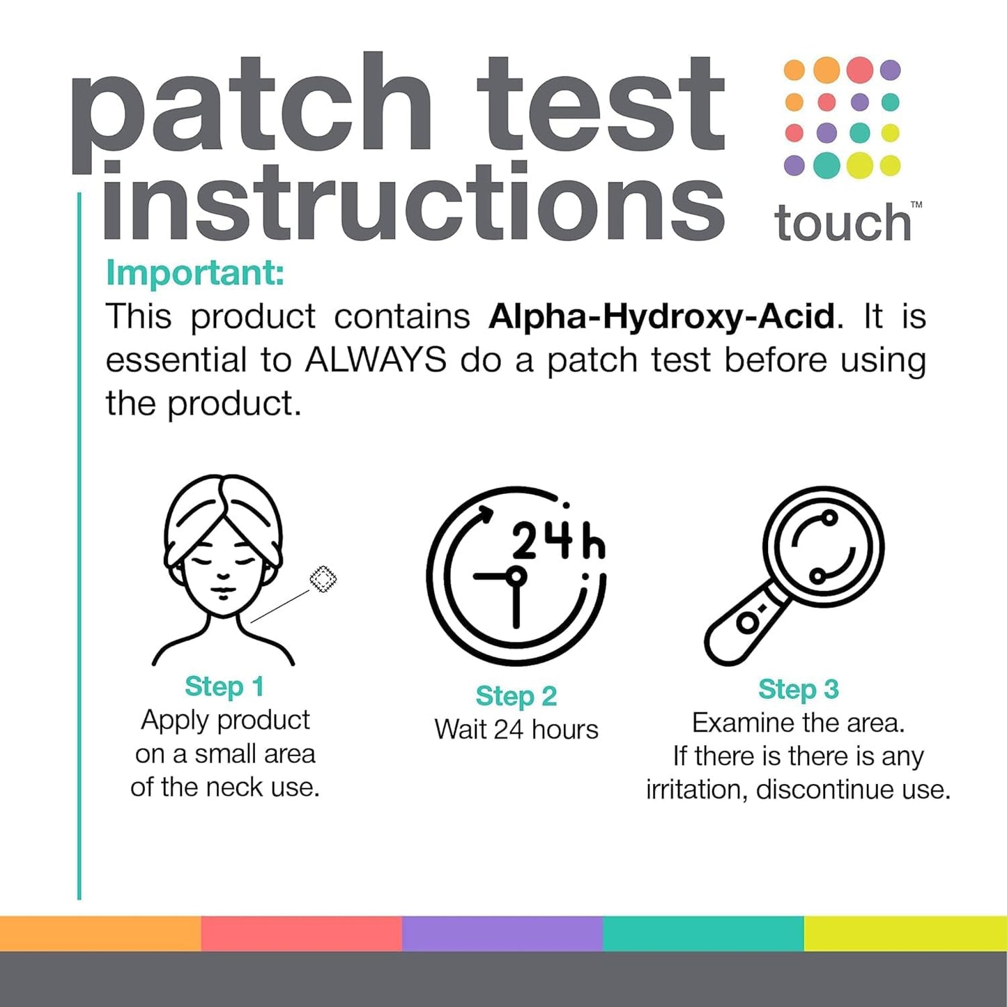 TOUCH Glycolic Acid Lotion for Keratosis Pilaris - KP Exfoliating Body Lotion Moisturizer - for AHA BHA Rough & Bumpy Skin- Gets Rid of Redness