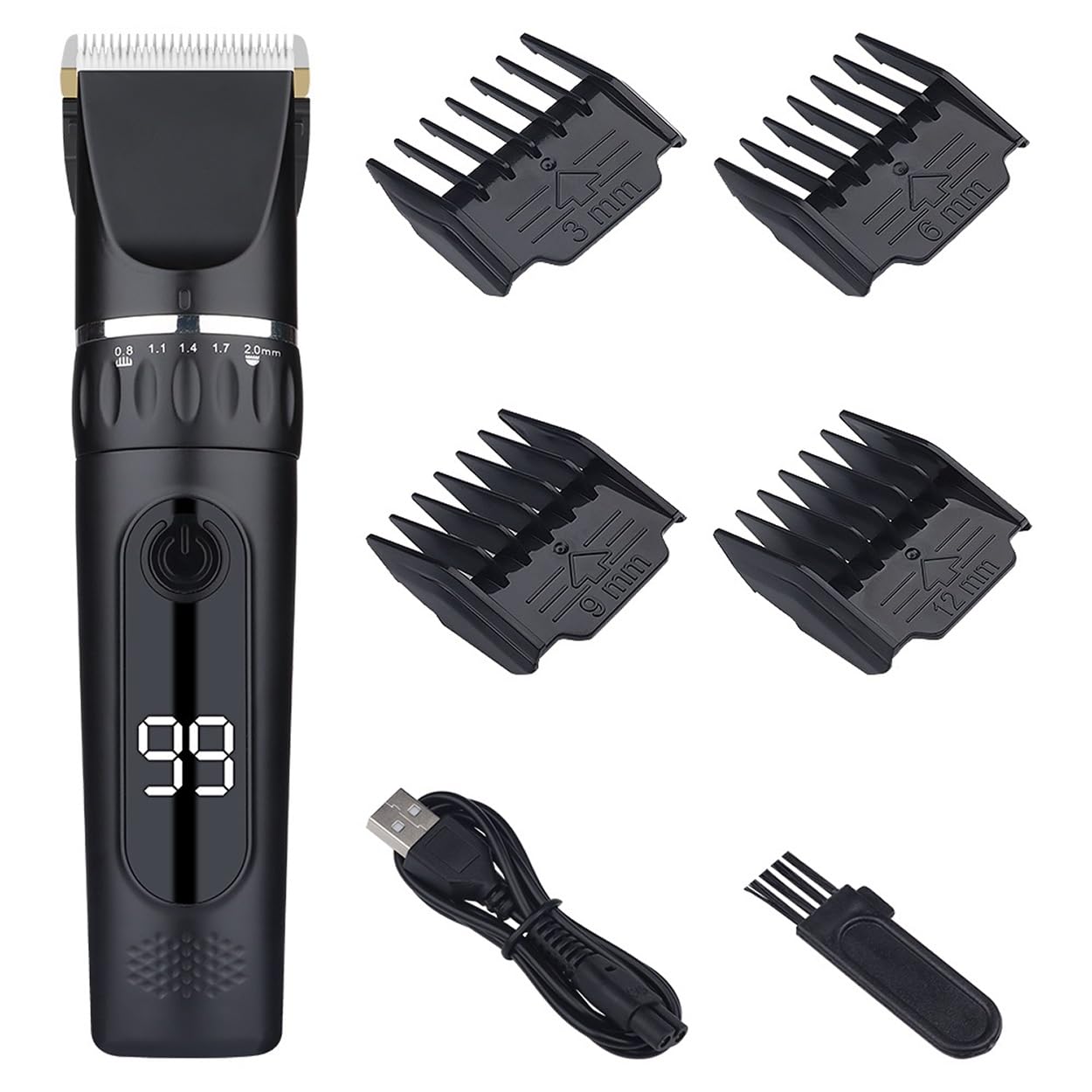 GLESVOWIO Pro Hair Clipper Professional Cordless Electric Clippers for Men(Black) Beauty and Personal Care GLESVOWIO