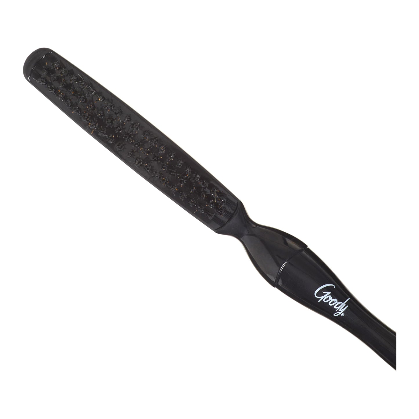 Goody Shine On Boar Edge Brush, Boar Bristle with Long Sectioning Tail, Smoothens Fly-Aways, Use as a Styling Brush, All Hair Types, Textures