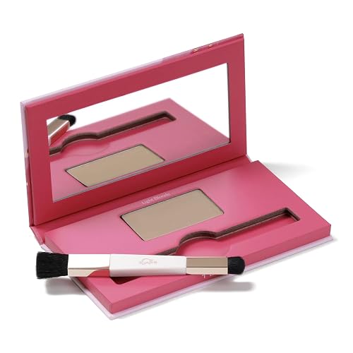 eSalon Root Touch Up + Brow Powder, Conceal & Cover (Light Blonde) - Hairline Powder for Women - Scalp Concealer & Filler for Thinning & Gray Hair