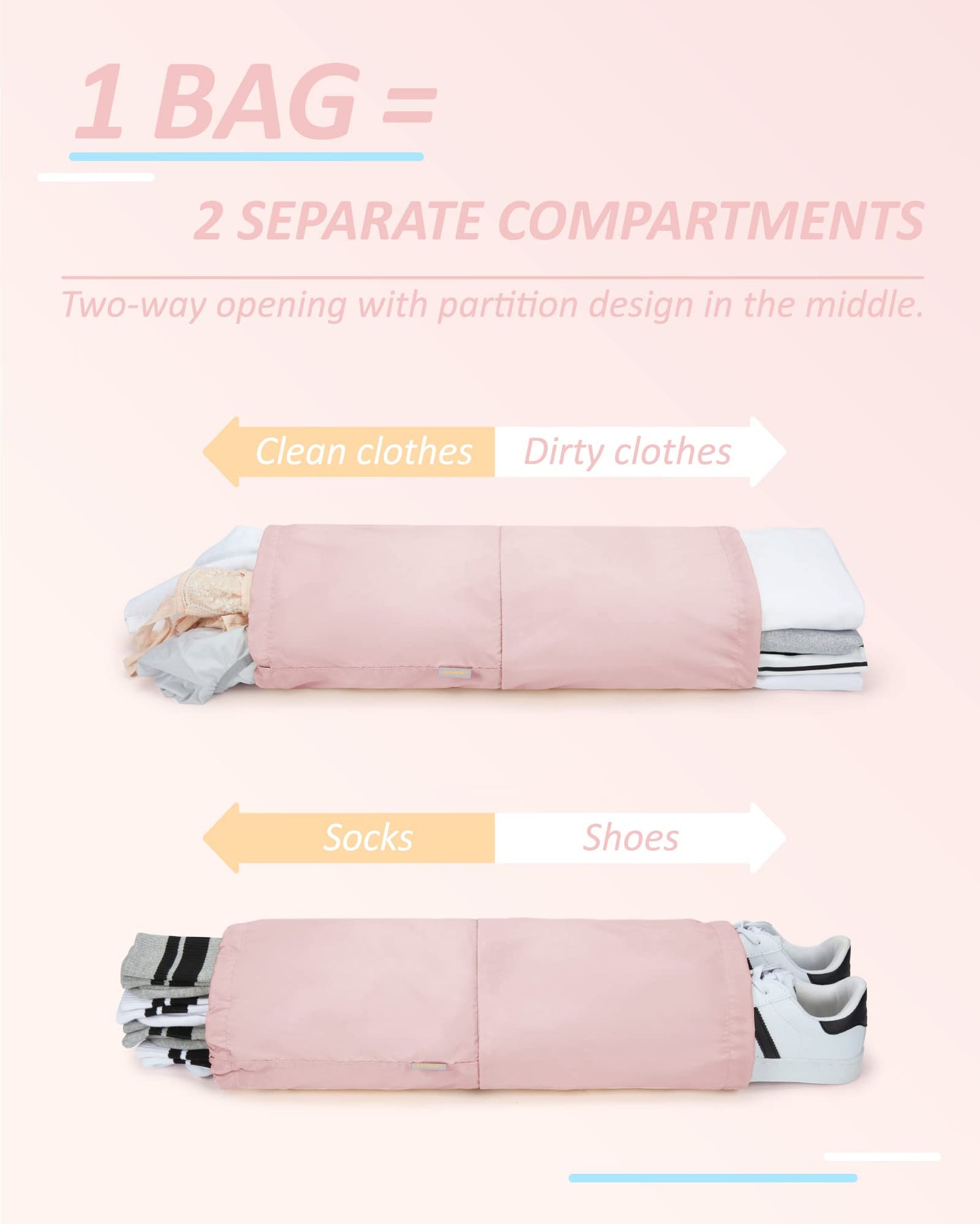 BAGSMART 6-Set Compression Packing Cubes – Lightweight Travel Organizer Bags for Women, Durable Luggage & Cruise Essentials