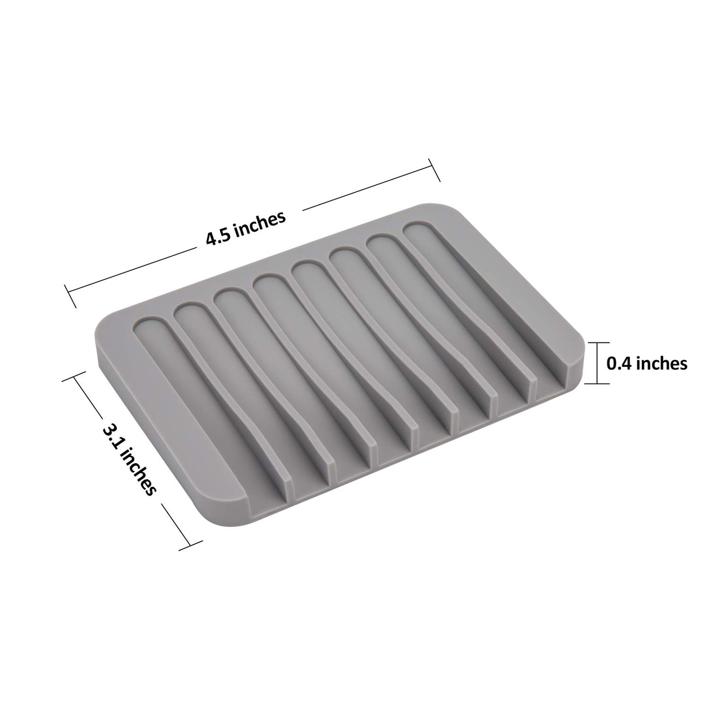 2PCS Mcyye Self-Draining Soap Dishes, Premium Silicone Holder for Bathroom, Kitchen, Tub, Razor & Sponges, Extends Soap Life, Easy to Clean