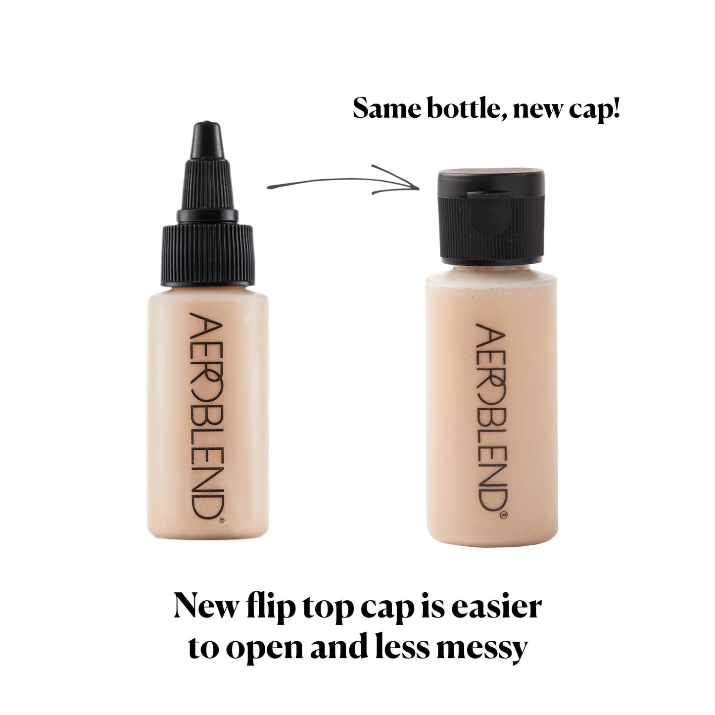 AEROBLEND Airbrush Foundation Makeup (O45) Professional, Water-Based, Buildable, Long-wearing, For all skin types, 1 oz