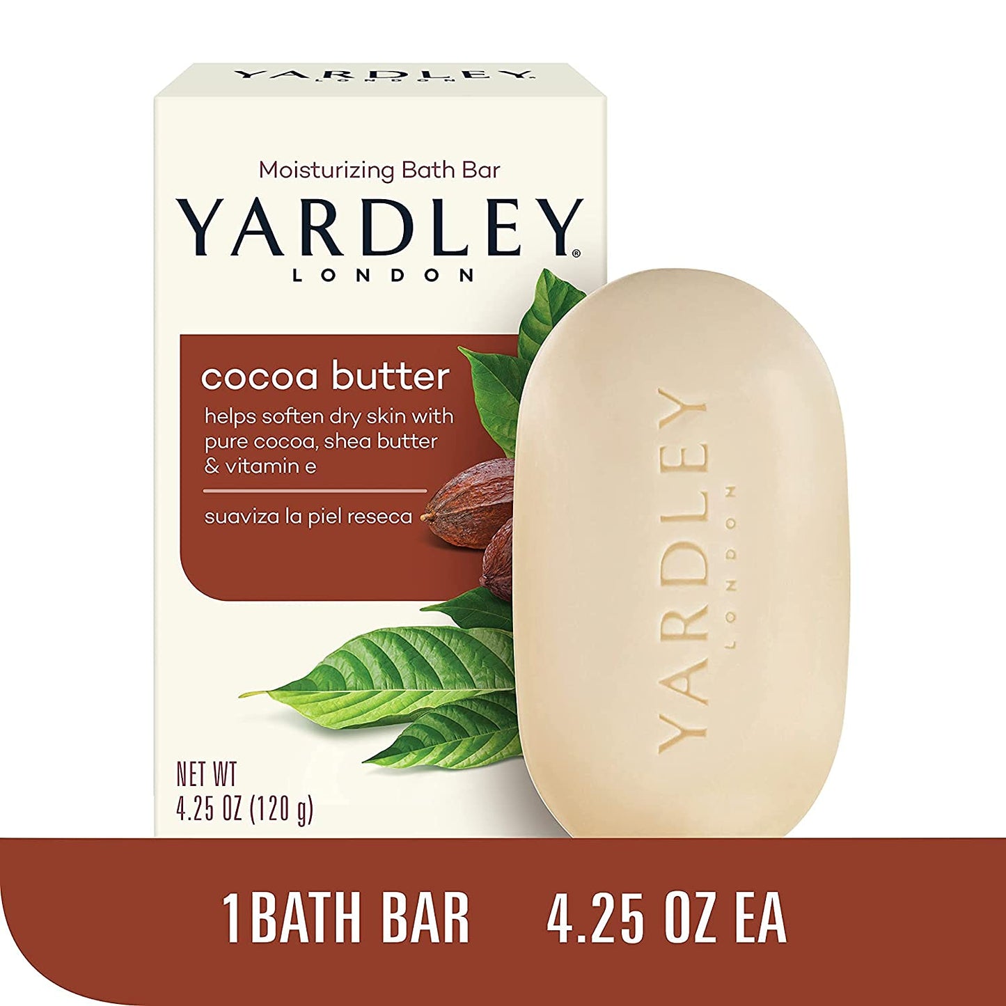Yardley Moisturizing Bar Cocoa Butter 4.0 oz (Pack of 5)