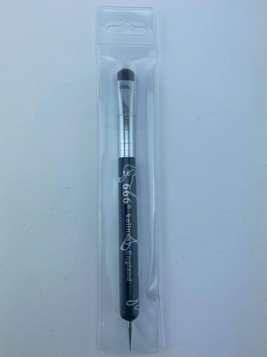 Kolinsky French Brush 666 (Size 16 with Dotting Tool) Beauty & Personal Care 666