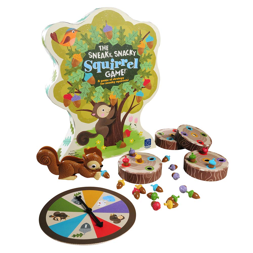 Educational Insights The Sneaky, Snacky Squirrel Game - Cute Preschool Board Games for Kids, Toddler Fine Motor Skills, Color Matching Kids Games and…