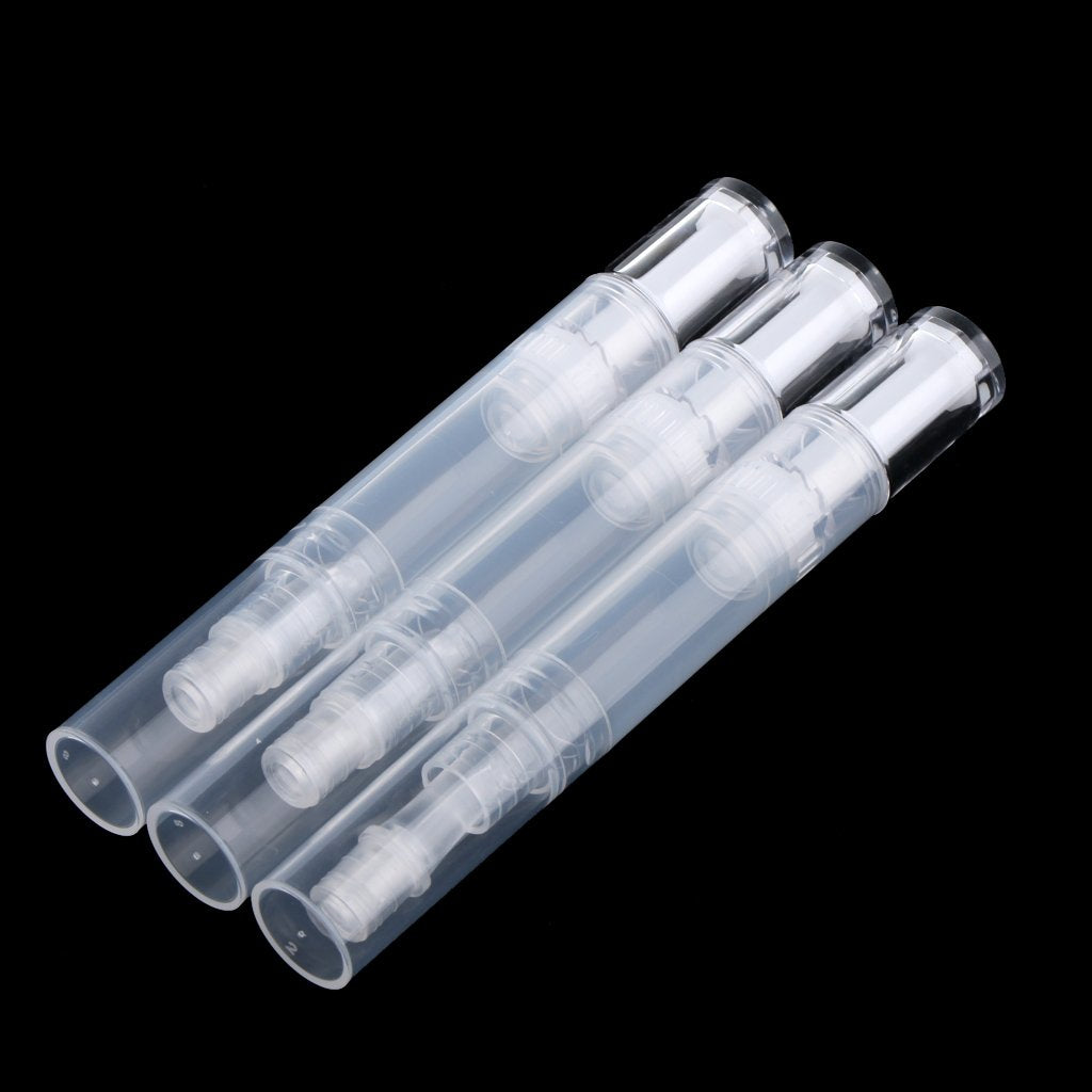 Clear Makeup Lip Gloss Pen, Empty Concealer Pen Tube with Silicone Head, Cosmetic Foundation Nail Oil Container Applicators, 5ml, Pack of 3