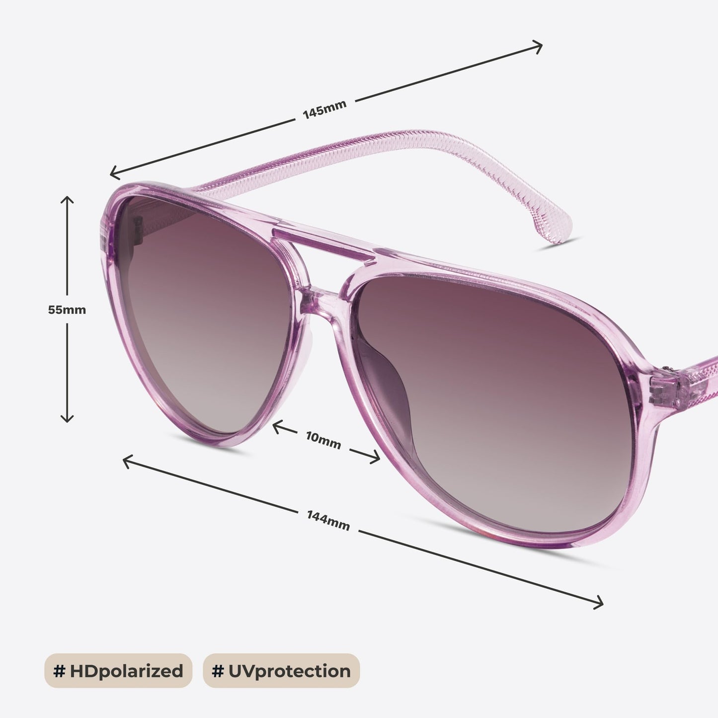 livho Trendy Polarized Aviator Sunglasses Women Men, Retro Sun Glasses for Women Men 2025, Oversized UV Protection Shades