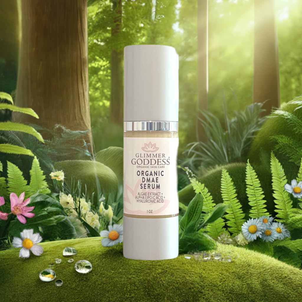 Glimmer Goddess Organic DMAE Skin Firming Facial Serum, 1.0 oz